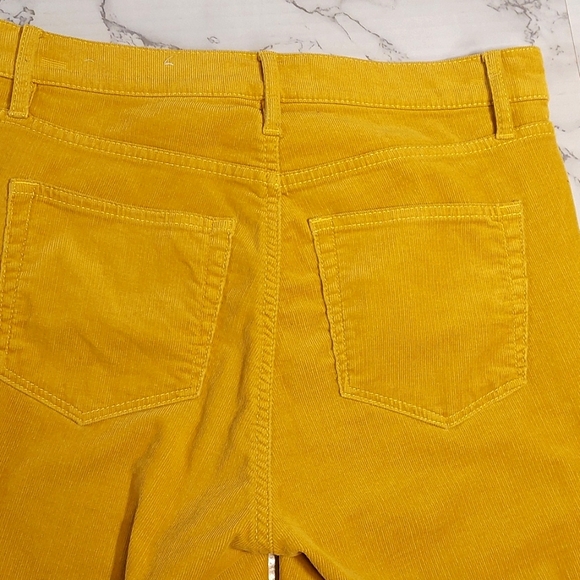 LOFT goldenrod high-rise skinny cords, size 4 - Picture 5 of 8